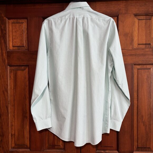 Brooks Brothers Regent Shirt Men's Size 16.5-6/7 Green White Check Long Sleeve - Picture 3 of 10